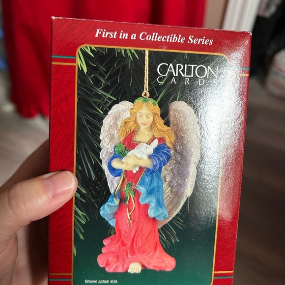 4/$50 Carlton Cards Angel Ornament - Red and Blue with Gold Accents 😇 - Picture 2 of 7